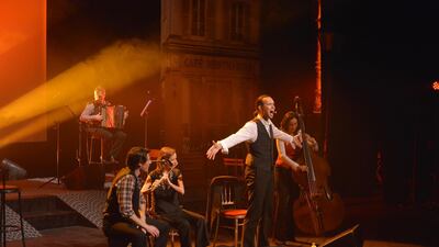 Jules Grison will be singing Aznavour’s songs with a five-piece band playing everything from the accordion to the drums and double bass.