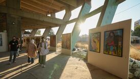 Syria's first Art Week is taking place at the Warda Masar building in Damascus. Ahmad Fallaha / The National