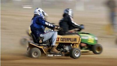 Lawnmower racing.