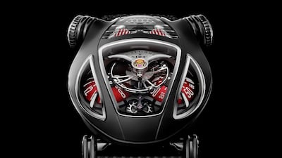 The new MB&F x Bvlgari Serpenti watch for men has launched in Dubai. Photo: MB&F x Bvlgari