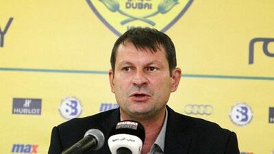 Laurent Banide was unveiled as the successor of Eid Baroot at Dubai club Al Wasl. Jaime Puebla / The National