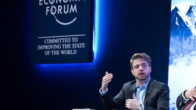Blockchain is planning a major expansion of its business in the Middle East, its chief executive Peter Smith said at the World Economic Forum in Davos, Switzerland. Greg Beadle / World Economic Forum