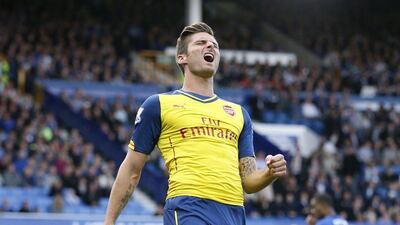 Olivier Giroud scored for Arsenal in their draw with Everton on Saturday. Andrew Yates / Reuters / August 23, 2014