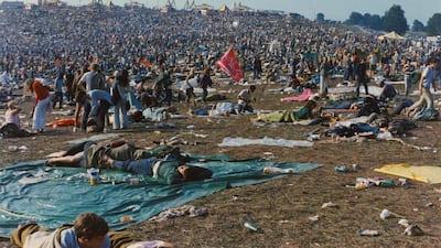 Revellers at the Woodstock Music Festival. John "Jack" NIflot (Gift of Duke Devlin) / The Museum at Bethel Woods via Reuters