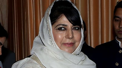 Indian politician Mehbooba Mufti. Photo: AFP