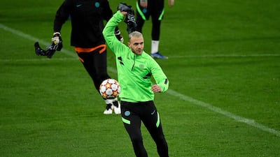 Inter Milan midfielder Marcelo Brozovic takes part in a training session in Madrid. AFP