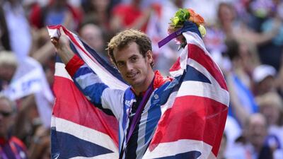 Andy Murray won Olympic gold for Great Britain in tennis at the 2012 London Games. Leon Neal / AFP
