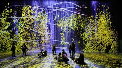 TeamLab's interactive digital artwork at the Grande Halle de la Villette in May 2018 in Paris. AFP