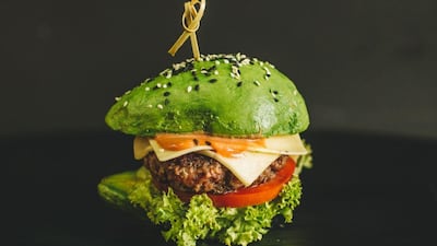 An avocado burger at Dubai's Avocadolicious. Courtesy Avocadolicious