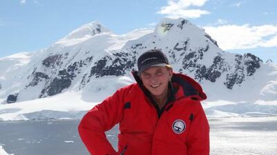 Geoffrey Kent in Antarctica. Courtesy Abercrombie & Kent