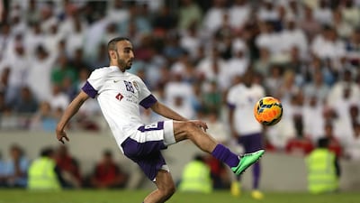 Mohamed Al Sahlawi, who is employed by Saudi club Al Nassr, was one of several players who Al Ain borrowed for their friendly against Manchester City at the Hazza bin Zayed Stadium on May 15, 2014. Warren Little / Getty Images