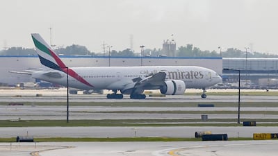 Sheikh Majid Al Mualla, the divisional senior vice president for commercial operations at Emirates, says the carrier views the Americas besides India and China as potential growth areas. Above, an Emirates aircraft arrives from Dubai at the O'Hare International Airport. Kamil Krzaczynski / EPA