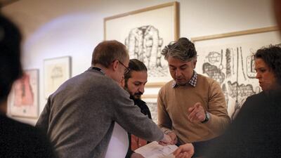 Local community workshops. Owning the Past looks at the creation of Iraq’s geographic borders and the impact that this had on its communities, as expressed by local participants from the Middle East. The museum has worked closely with Oxford residents from the Middle East to include their thoughts about who owns their heritage and who tells their histories. Courtesy Ashmolean, University of Oxford