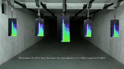 Lawrence Abu Hamdan’s ‘Rubber Coated Steel'. Courtesy Saudi Art Council