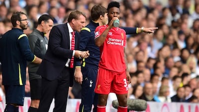 Raheem Sterling has scored eight goals with eight assists across 39 matches in all competitions for Brendan Rodgers's Liverpool this year. Adam Davy / PA Wire