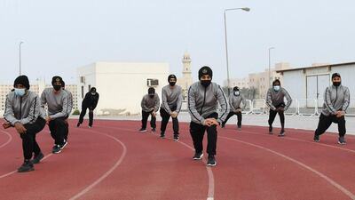 Qatar's Amiri Guard hold sporting activities at Barzan camp in celebration of National Sports Day. The holiday is celebrated each year on the second Tuesday in February. QNA