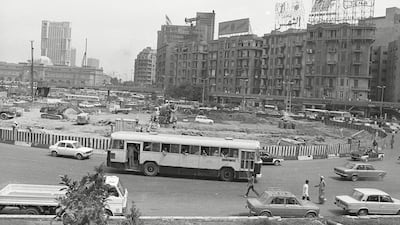 Cairo's main Tahrir Square is torn up so that an underground station can be built in the centre. Ll/AP/Shutterstock