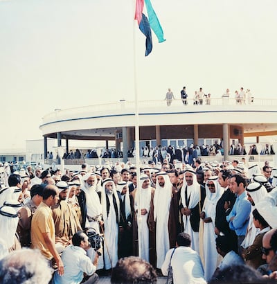 The late Sheikh Zayed bin Sultan Al Nahyan at Union House on December 2, 1971, three years after the meeting in the desert. Courtesy: Al Ittihad