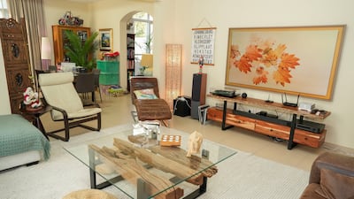 The living room area.