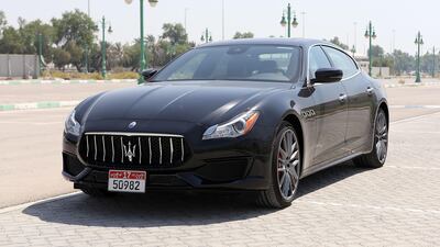 The 2017 Maserati Quattroporte GTS GranSport, which has a twin-turbocharged V8 engine. Pawan Singh / The National