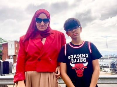 During the Covid lockdowns, Issa and Rashid would hunt for goblins hiding in woodland with their son, Yousuf, now 12. Photo: Hanan Issa