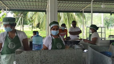 Local women run the kitchen at Sri Lanka's roadside restaurants, called Hela Bojoun Hala, or 'traditional food court'. All photos: Meenakshi J