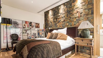 Inside one of the six bedrooms in this Dh35 million villa in Dubai’s Emirates Hills. Courtesy Luxhabitat