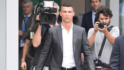 Ronaldo at the Juventus medical center at the Alliance stadium in Turin. AFP