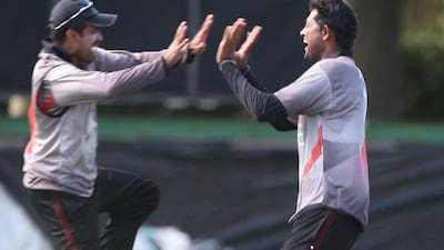 Khurram Khan 49 v Namibia, 2014, World Cup Qualifier - The UAE’s second World Cup appearance, 19 years after the first, was brought about almost single-handedly by their 42-year-old captain. Khurrram scored 581 runs in the Qualifier tournament, and was man of the match in the win over Namibia in Rangiora that finally secured a trip to Australia and New Zealand. Image courtesy ICC