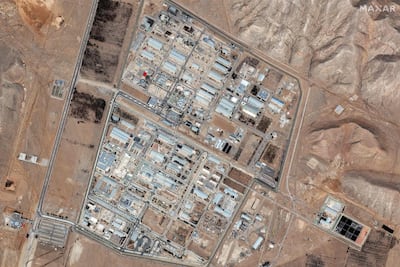 A view of the Isfahan enrichment complex in Iran. Maxar Technologies / AFP