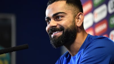 Virat Kohli speaks to the media ahead of India's Cricket World Cup match against England. Getty Images