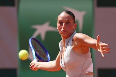 Ukraine's Marta Kostyuk on her way to a 6-2, 6-3 win over Russia’s Oksana Selekhmeteva in her Roland Garros opener. Getty Images