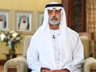 Sheikh Nahyan bin Mubarak, the Minister of Tolerance, at his home on December 19, 2018. Khushnum Bhandari for The National
