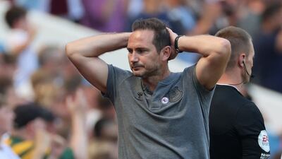 Everton manager Frank Lampard looks concerned. Action Images