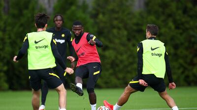 Antonio Rudiger on the ball.