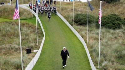US President Donald Trump attends the opening ceremony for Trump International Golf Links near Aberdeen, Scotland. Reuters