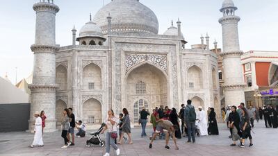 Taj Mahal structure at Global Village. Global Village opened it's gates today to the public for its 23rd season.
