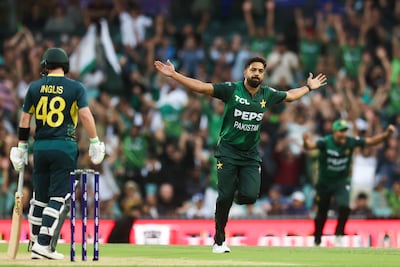 Pakistan pacer Haris Rauf enjoyed another successful outing in Australia, picking up four wickets. EPA