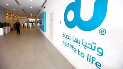 Du will hand over 15 per cent of its net profit for last year, as it did for 2010. But du has also been told to pay the Government 5 per cent of last year's revenue. Pawan Singh / The National