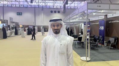 Emirati Nasser Al Shamsi, 23 from Ajman at Ethraa careers fair in Sharjah. Photo: Ali Al Shouk.