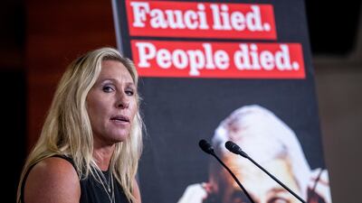 Twitter said Ms Taylor Greene's personal account was permanently suspended following "repeated violations of our Covid-19 misinformation policy." EPA