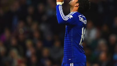Diego Costa of Chelsea celebrates scoring their third goal against Burnley at Turf Moor in August last year. Laurence Griffiths / Getty Images