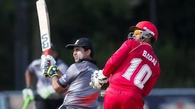 Shaiman Anwar, left, and his UAE teammates will have to hoist themselves for must-win games ahead to qualify for the world stage. Chris Young for The National