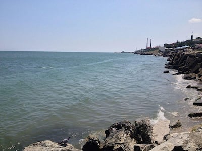 A beach in Makhachkala in the Dagestan Republic