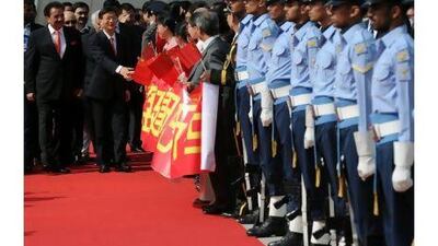 The Chinese minister of public security, Meng Jianzhu (2nd left) walks with the Pakistani interior minister, Rehman Malik, (left) as he meets Chinese officials after Mr Jianzhu arrived in Islamabad last month to hold talks with Pakistani leaders and security officials. AAMIR QURESHI / AFP PHOTO