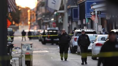 Witnesses said the vehicle hit the crowd at high speed, before the driver got out and started firing a weapon. AP