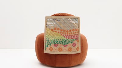 Lebanese designer Nada Debs has created six new versions of her popular Pebble Chair with Palestinian craftswomen. Photo: Nada Debs