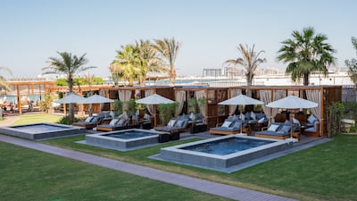 Azure Beach Club in Dubai offers plunge pools for six of its cabanas for those who want a little privacy.