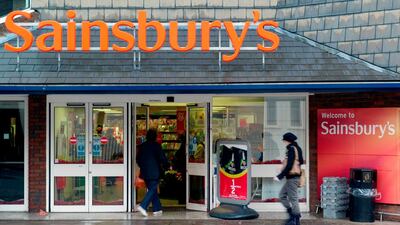 Sainsbury's said the outlook for British consumers was uncertain heading into the key Christmas season. AP