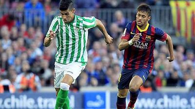 Barcelona forward Neymar, right, is expected to lead Brazil's Fifa World Cup bid in 2014. Andreu Dalmau / EPA